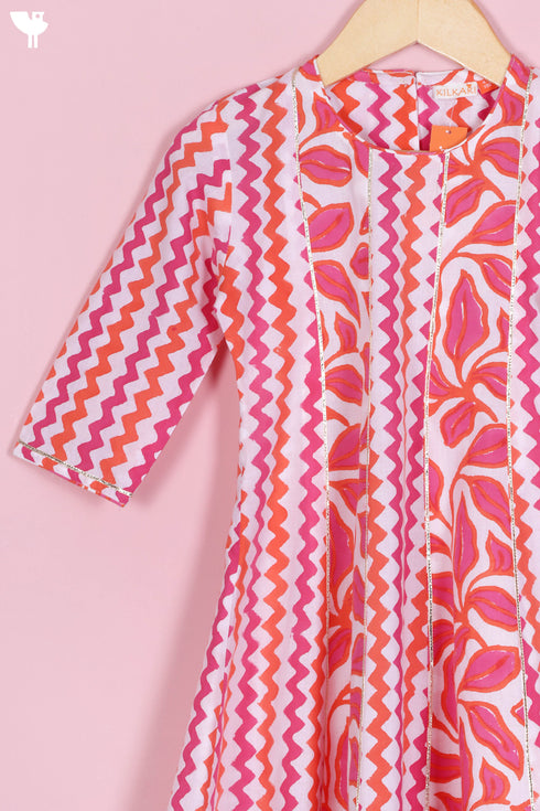 Cotton Sharara Set In Block Print